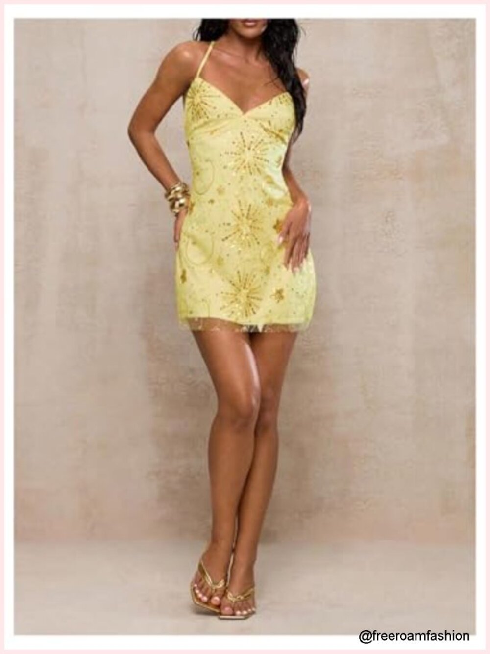 Sequin Mini Dress V Neck Backless Bodycon Club Party Dress - Picture 4 of 5